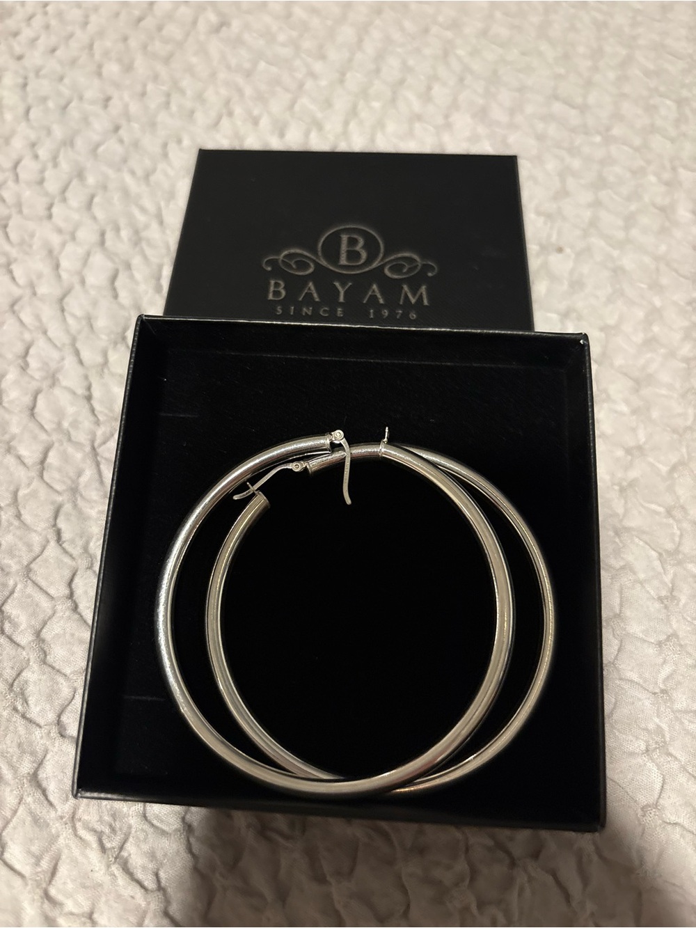 Silver Hoop Earrings - Classic Large Silver Hoops